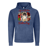 Vintage Denim Christmas life is better with a pug Vintage Hoodie - JahusDesignShop