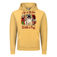 Vintage Mustard Christmas life is better with a pug Vintage Hoodie - JahusDesignShop