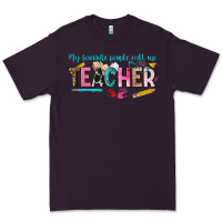 Plum my favorite people call me teacher Premium Tee - texasbilliewilder