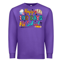 Purple happy 100 days of school Premium Sweatshirt - Artiststas
