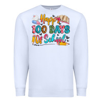 White happy 100 days of school Premium Sweatshirt - Artiststas