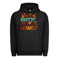 Pigment Black fall breeze and autumn leaves Urban Hoodie - CowGirlArtShop