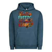 Pigment Midnight Navy fall breeze and autumn leaves Urban Hoodie - CowGirlArtShop