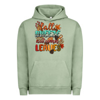 Pigment Oil Green fall breeze and autumn leaves Urban Hoodie - CowGirlArtShop