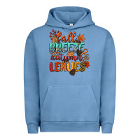 Pigment Pebble Blue fall breeze and autumn leaves Urban Hoodie - CowGirlArtShop