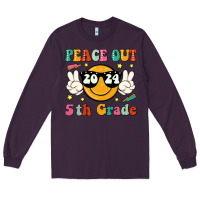 Plum peace out 2024 5th grade Long Sleeve Tee - JahusDesignShop
