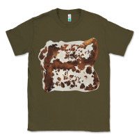 Army Green hand drawn cowhide cow fur Classic Tee - BarkalooDesign