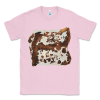 Bubblegum Pink hand drawn cowhide cow fur Classic Tee - BarkalooDesign