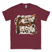 Burgundy hand drawn cowhide cow fur Classic Tee - BarkalooDesign