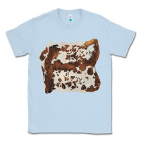Dusty Blue hand drawn cowhide cow fur Classic Tee - BarkalooDesign