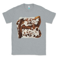 Heather Grey hand drawn cowhide cow fur Classic Tee - BarkalooDesign