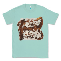 Seafoam hand drawn cowhide cow fur Classic Tee - BarkalooDesign