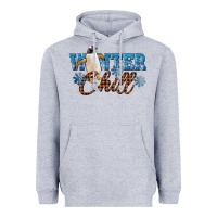 Heather Grey Winter Chill Penguin Heavyweight Hoodie - LillyAllenDesigns