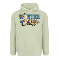 Matcha Winter Chill Penguin Heavyweight Hoodie - LillyAllenDesigns
