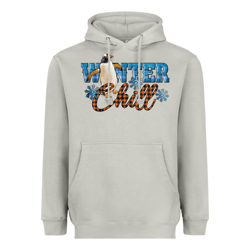Winter Chill Penguin Heavyweight Hoodie by LillyAllenDesigns | Teevron
