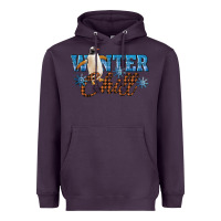 Plum Winter Chill Penguin Heavyweight Hoodie - LillyAllenDesigns