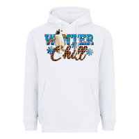 White Winter Chill Penguin Heavyweight Hoodie - LillyAllenDesigns