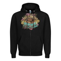 Black southern nana western flowers Zipper Hoodie - NancyCooperArtShop