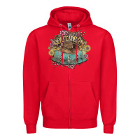 Red southern nana western flowers Zipper Hoodie - NancyCooperArtShop