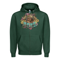 Sports Green southern nana western flowers Zipper Hoodie - NancyCooperArtShop
