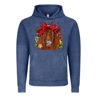 Vintage Denim christmas red angus Vintage Hoodie - JahusDesignShop