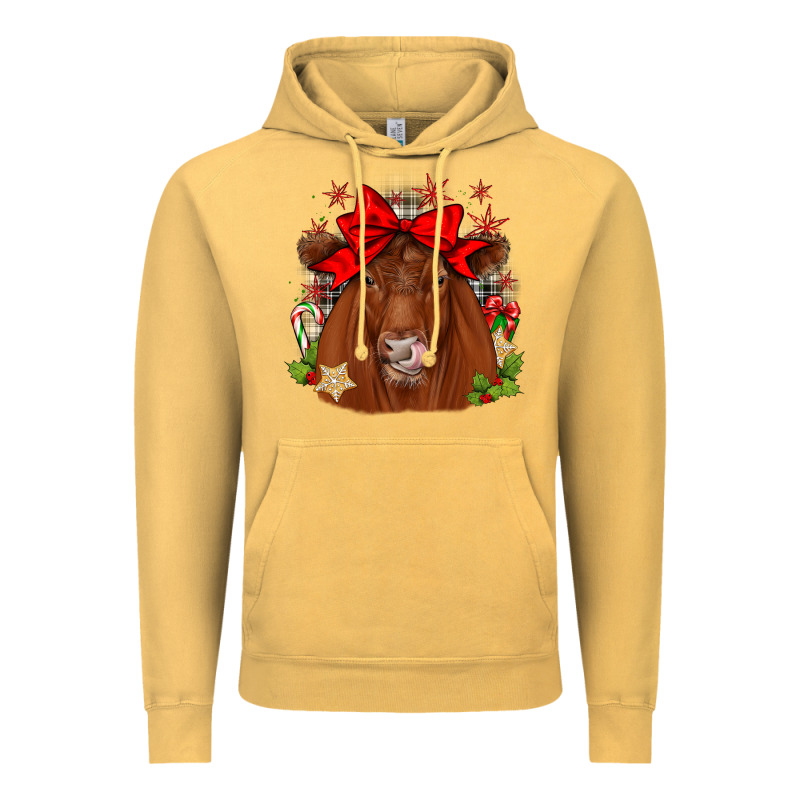 Christmas Red Angus Vintage Hoodie by JahusDesignShop | Teevron