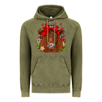 Vintage Olive christmas red angus Vintage Hoodie - JahusDesignShop