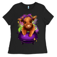 Black Halloween Heifer Ladies Tee - RanaPortraitStore