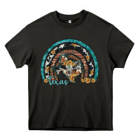 Asphalt texas map sunflower leopard cowhide aztec turquoise gemstone rainbow Heavy Core Tee - Artiststas