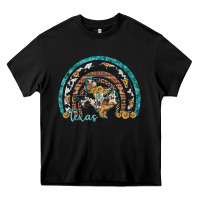 Black texas map sunflower leopard cowhide aztec turquoise gemstone rainbow Heavy Core Tee - Artiststas