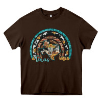 Chocolate Brown texas map sunflower leopard cowhide aztec turquoise gemstone rainbow Heavy Core Tee - Artiststas