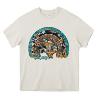 Cream texas map sunflower leopard cowhide aztec turquoise gemstone rainbow Heavy Core Tee - Artiststas