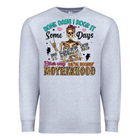 Heather Grey some days i rock it some days it rocks me either w Premium Sweatshirt - Artiststas