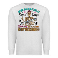 Oatmeal Heather some days i rock it some days it rocks me either w Premium Sweatshirt - Artiststas