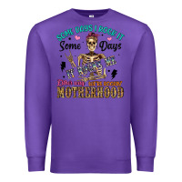 Purple some days i rock it some days it rocks me either w Premium Sweatshirt - Artiststas