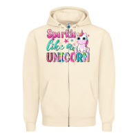 Sandshell sparkle like a unicorn Zipper Hoodie - NancyCooperArtShop