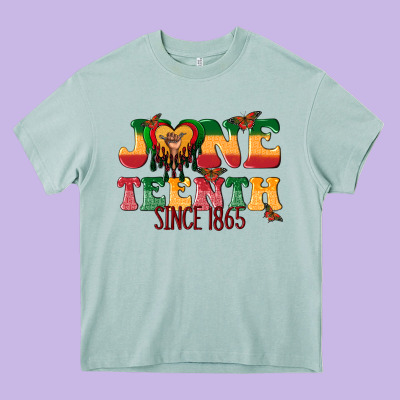 Juneteenth Since 1865 With Heart Heavy Core Tee Designed By Texasbilliewilder