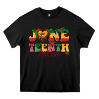 Black juneteenth since 1865 with heart Heavy Core Tee - texasbilliewilder
