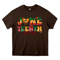Chocolate Brown juneteenth since 1865 with heart Heavy Core Tee - texasbilliewilder