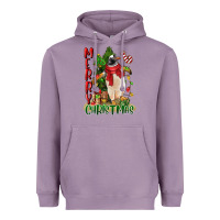 Lavender merry christmas penguin Heavyweight Hoodie - LillyAllenDesigns