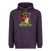 Plum merry christmas penguin Heavyweight Hoodie - LillyAllenDesigns