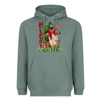 Sage merry christmas penguin Heavyweight Hoodie - LillyAllenDesigns
