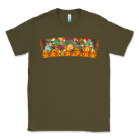 Army Green Nach Valentine Classic Tee - CowhideDigitalArt