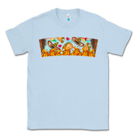 Dusty Blue Nach Valentine Classic Tee - CowhideDigitalArt