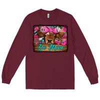 Burgundy be mine valentine's day cow Long Sleeve Tee - Jasminsmagicworld