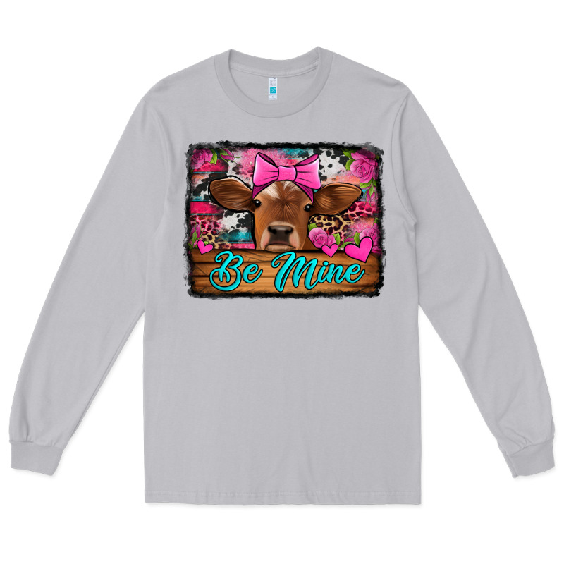 Be Mine Valentine's Day Cow Long Sleeve Tee by Jasminsmagicworld | Teevron