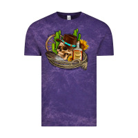 Cloud Purple cowboy cactus  sunflowers whiskey Vintage Tee - AdoDesignShop