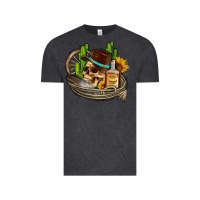 Vintage Black cowboy cactus  sunflowers whiskey Vintage Tee - AdoDesignShop