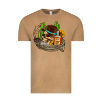 Vintage Camel cowboy cactus  sunflowers whiskey Vintage Tee - AdoDesignShop