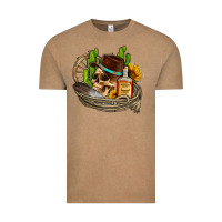 Vintage Coffee cowboy cactus  sunflowers whiskey Vintage Tee - AdoDesignShop